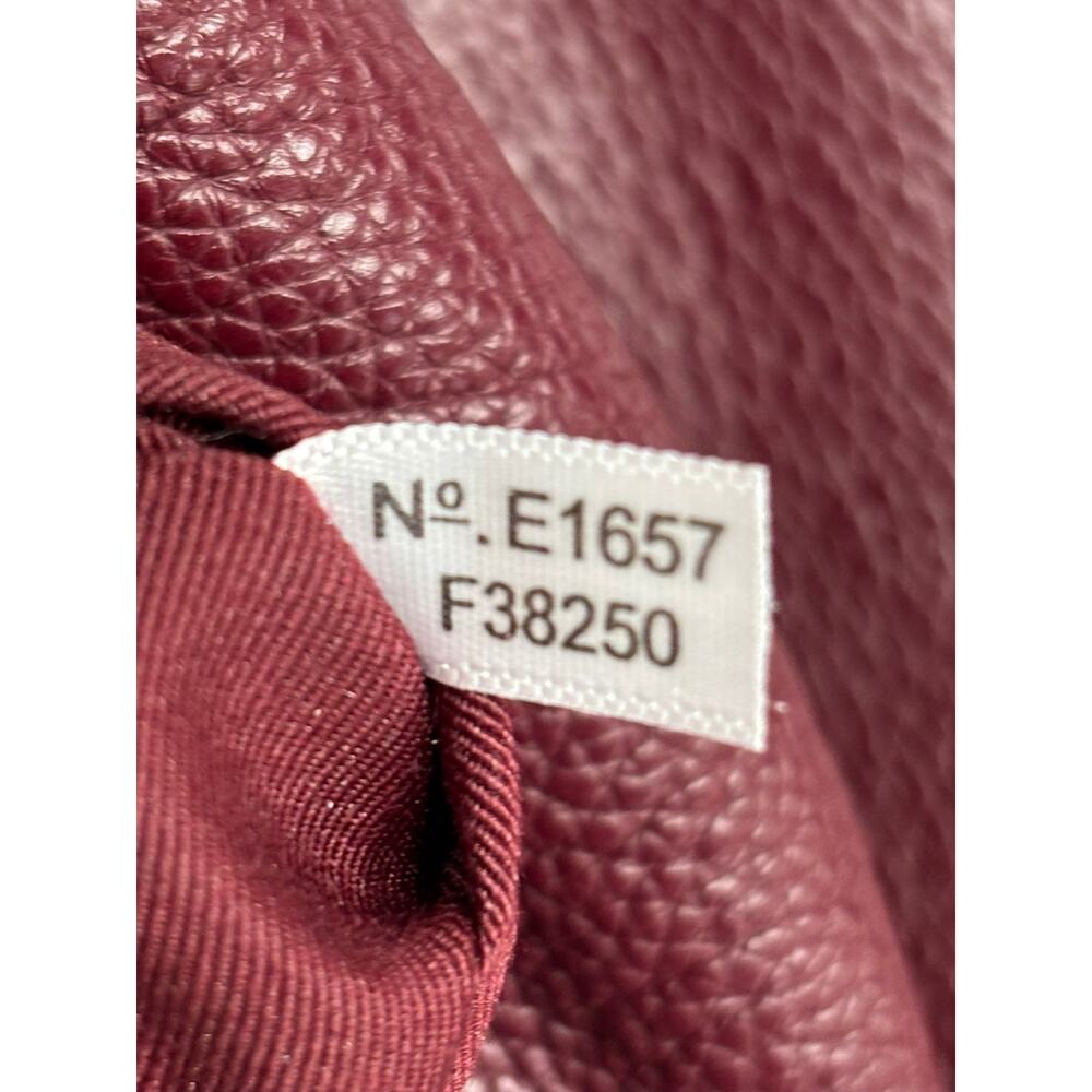 Coach Burgundy Harley East West Pebbled Leather Hobo F38250 #76955 - Picture 12 of 13